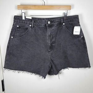 Rolla's Mirage High Rise Denim Shorts Stone Black Size 32 Free People